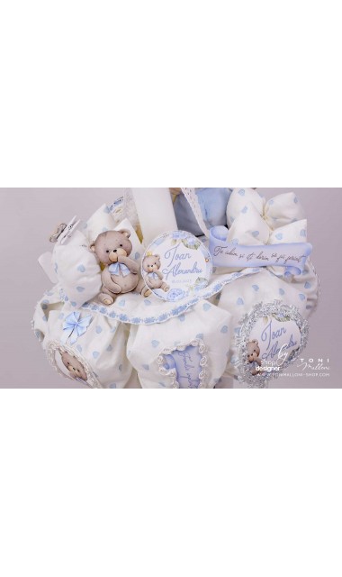 Lumanare de botez cu ursuletul Teddy Bear King 14